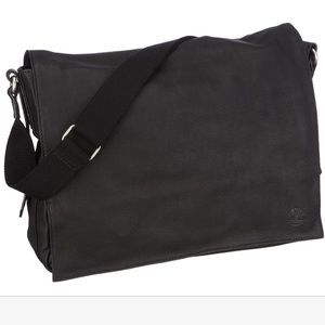 SOLD - NWT Timberland Brown Leather Messenger Bag